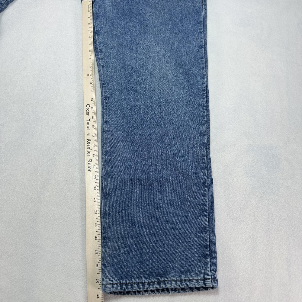 L.L. Bean Double L Jeans Mens 38x32 Blue Classic Fit Flannel Lined Denim heavy - Picture 10 of 11